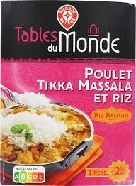 Mélangez les yaourts avec la poudre à tandoori et 1/2 cuillère à café de sel. Poulet Tikka Massala Et Son Riz Basmati Tables Du Monde 300 G