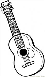 Coloring page of garfield image printable. 6 String Guitar Coloring Page For Kids Free Instruments Printable Coloring Pages Online For Kids Coloringpages101 Com Coloring Pages For Kids