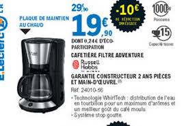 Offre Cafetiere Filtre Adventure Chez E Leclerc