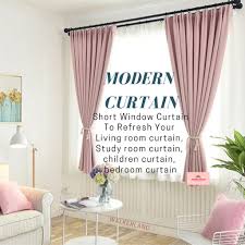 Curtains can accentuate the height of a room and also frame the shape of windows and doors so that they don't appear unadorned. Ready Stock 1pcs Stunning Modern Curtain Designs 100x145cm 50 60 Blackout Short Window Curtain Langsir Shopee Singapore