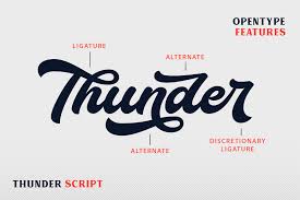 This free fonts collection also offers useful content and a huge collection of truetype face and opentype. Thunder Script Free Download On Behance