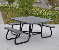 48 Square Recycled Plastic Table Ada Portable Plastic Tables Picnic Table Table