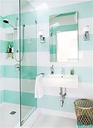 Mint Stripes In A Bathroom Unique Bathroom Creative Bathroom Design Beautiful Bathrooms Shop wayfair for all the best green bathroom accessories.