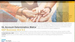 Sap Business One 9 3 Gl Account Determination Youtube
