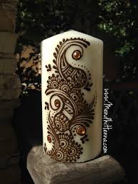 Instagram Mendhihennaartist Henna Candles Mehndi Candles Candle Art