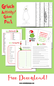 Browse printable grinch story resources on teachers pay teachers,. Grinch Activity Pack Michelle James Designs