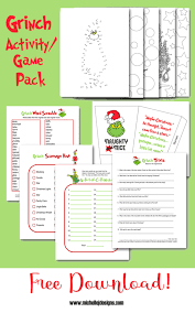 3) where does the grinch have termites? Grinch Activity Pack Michelle James Designs