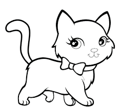 Keep your kids busy doing something fun and creative by printing out free coloring pages. Easy Cute Cat Coloring Pages Animal Coloring