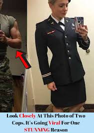 Look Closely At This Photo Of Two Cops It S Going Viral For One Stunning Reason Double Breasted Suit Jacket Viral Stunning