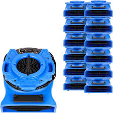 B Air 1 4 Hp Low Profile Air Mover For Water Damage Restoration Carpet Dryer Floor Blower Fan In Blue 30 Pack How To Clean Carpet Restoration Water Lighting