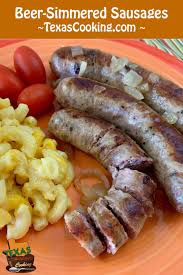 Beer Simmered Sausages Recipe Recipes Sausage Cooking Recipes