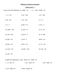 Related posts for 50 factoring difference of squares worksheet. Difference Of Squares Worksheets Teaching Resources
