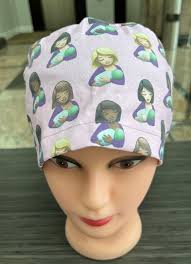 Baby and Mommy Labor and Delivery Scrub Cap Euro Style