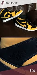 Black And Yellow Jordans 12 Shirt Nike Air Jordan Retro 1 S New Love Black Yellow Air Jordans Retro Nike Air Jordan Retro Jordan Retro 1