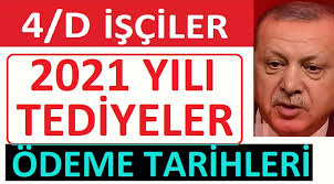 Resmî gazete adıyla yerini almıştır. 2021 Yili Taseron Ve 4 D Iscilerin Tediye Odeme Tarihleri