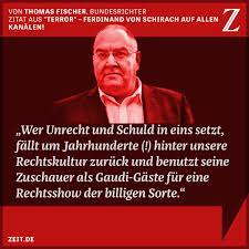 Primera novela de ferdinand von schirach —conocido de nuestro público por sus extraordinarios volúmenes de relatos crímenes y culpa—, el caso collini combina una. Zeit Online On Twitter Auf Dem Level Der Schwarzwaldklinik Bundesrichter Fischer Halt Nichts Von Terrorihrurteil Nach Schirach Https T Co Xbm09fosge Https T Co Mueobda6y7