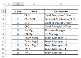 Advanced Excel Organization Chart Tutorialspoint
