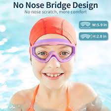 Water Space Lunettes de natation pour enfants de 6 à 14 ans, lunettes de  natation pour enfants, lunettes de natation pour filles et garçons, 3-6,  3-5 ans, âge 3, 4, 5, 6,
