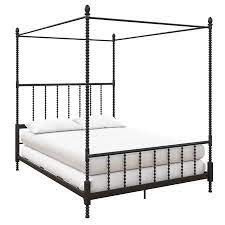 Canopy bed frame platform bed frame morden design /heavy duty steel slat and support with headboard and footboard /no box spring needed / easy assembly(queen, black) 4.1 out of 5 stars 31 $225.01 $ 225. Dhp Anika Metal Canopy Bed Queen Size Frame Bedroom Furniture Black Accuweather Shop