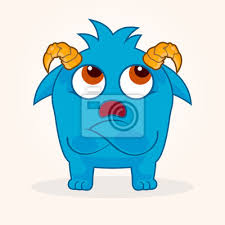 Tribal simple a dessiner mignon dessin de baleine de bande dessinee mignon et simple la natation et faire fontaine d eau. Monstre De Dessin Anime Mignon Peintures Murales Tableaux Scarey Troll Etranger Myloview Fr