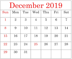 Printable December 2019 Pocket Size Small Calendar Holiday Calendar 2019 Calendar Calendar Template