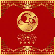 Happy Chinese New Year 2020 Card With Gold Rat Chinese Zodiac In Circle Sign On Aff Chinese New Year Wishes Chinese New Year Images Happy Chinese New Year