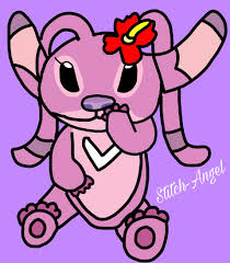 Digital drawing of stitch and angel in front of some hearts Lilo And Stitch Cute Angel By Stitch Angel On Deviantart