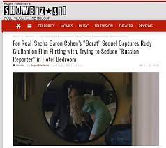 Here's something about rudy giuliani's 'borat 2' scene that's even more incriminating. Borat Defends Rudy Giuliani For Honey Trap Scene As Sequel Is Released One Hour Before Debate Newsopener