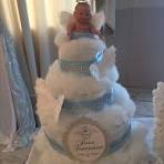 Heaven Sent Diaper Cake by @Sweetiesgoldenart