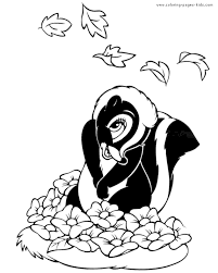 Free printable skunk coloring pages. Pin On Bambi