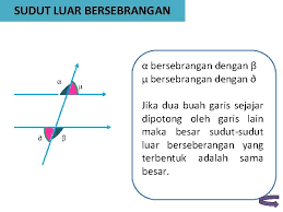 Cd ⊥ ab, maka cd disebut tinggi dan ab disebut alas. Hubungan Antar Sudut Bab Garis Dan Sudut Materi