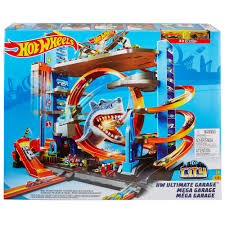 Hot Wheels Ultimate Garage Tower Shark Loop Racetrack 2 Vehicles Set Walmart Com Hot Wheels Ultimate Garage Ultimate Garage Hot Wheels Garage