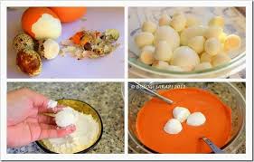 Kwek Kwek Tokneneng Filipino Orange Tinged Battered Chicken Quail Eggs Quail Eggs Food Food And Drink