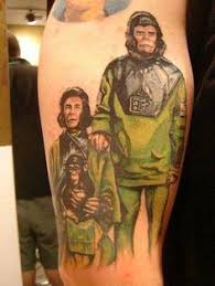 Best leg tattoos lower leg tattoos great tattoos trendy tattoos strong tattoos calf tattoos for guys tattoos for guys badass awesome tattoos viking tattoo sleeve. 40 Planet Of The Apes Tattoos Ideas Planet Of The Apes Tattoos Apes
