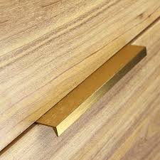 Online Shop Modern Simple Cabinet Door Edge Handle Wardrobe Drawer Brushed Gold Hidden Furniture Handle K Furniture Handles Door Handles Modern Kitchen Handles