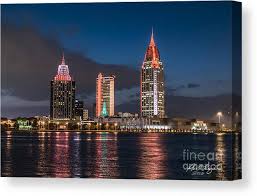 Mobile Alabama Skyline Canvas Print