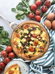 Mother S Day Quiche With Bacon Spinach Tomatoes Goat Cheese Recipe Bacon Quiche Quiche Goat Cheese