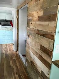 Sliding Bathroom Door Bus Camper Bus Living Remodeled Campers