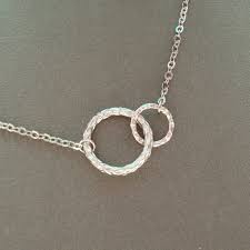 Eternity Circle Necklace Mother Child Best Friends Special Meaning Necklace Gift Idea Bridesmaids Eternity Circle Necklace Circle Necklace Necklace
