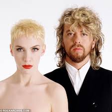 A rare photo of The Eurythmics