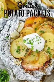 Make These Potato Packets On The Grill In The Oven Or Over A Campfire With Potatoes Onions And Butter Foil Potatoes On Grill Grilled Potatoes Potato Packets