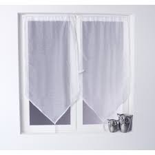 Remise aux mesures de vos anciens voilages. Voilage Flori Vitrage 60 X 90 Cm Blanc