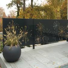 Paras Quer 1800 X 900 Mm Ral Pulverbeschichtet Motiv Pusteblume Sichtschutzwande Sichtschutzzaun Garten Anlegen