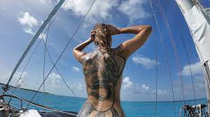 OFF GRID Outdoor SHOWER | BOAT LIFE: we're leaving Bahamas? - YouTube