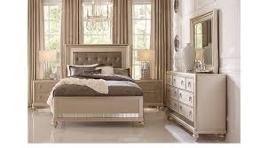 Paris Champagne 5 Pc Queen Bedroom Panel Contemporary Queen Bedroom Furniture Bedroom Sets Queen Bedroom Sets
