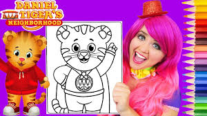 Does your preschooler love daniel tiger? Coloring Daniel Tiger S Neighborhood Coloring Page Prismacolor Pencils Kimmi The Clown Youtube