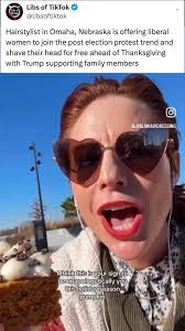 Hairstylist in Omaha, Nebraska is offering liberal women to join the  post-election protest trend and shave their head
