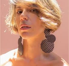 Rubber Earrings Recycled Jewellery Contemporary Jewelry Gift for Her  Statement Geometric Earrings Lightweight Earrings