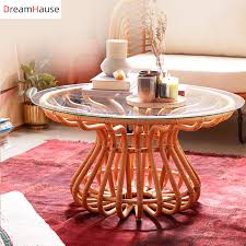 Finished wood, brass, glass, acrylics & more. Dreamhause Indonesian Rattan Furniture With Round Coffee Table In Living Room Buy Modern Tea Table Woven Rattan Round Tea Table Product On Alibaba Com