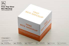 Free Top View Box Mockup Psd Template A Simple Square Box Mockup Showcase On A Withe Wooden Platform With A Top View Featu In 2020 Box Mockup Psd Templates Mockup Psd